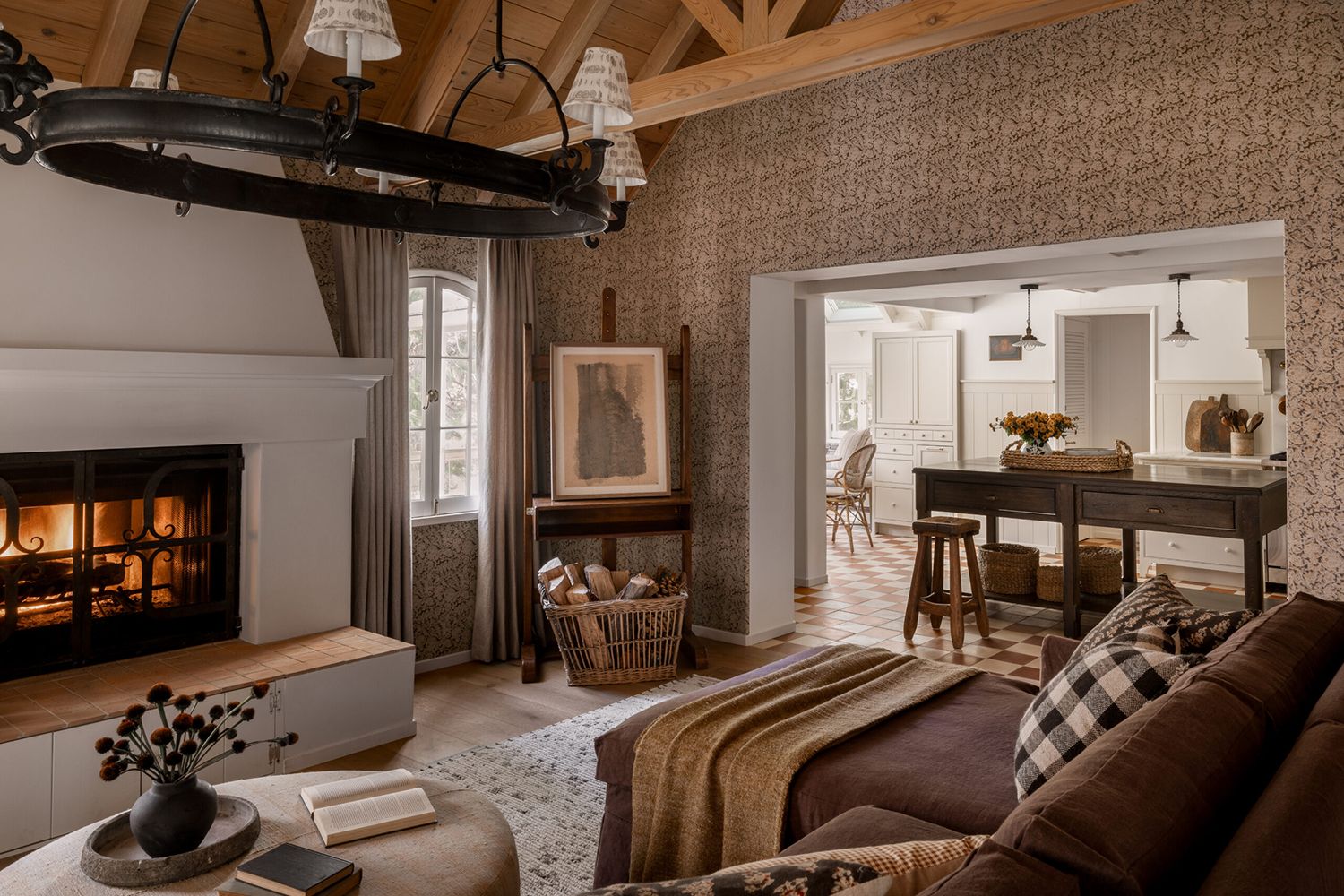 Cozy Canadian home living room with warm decor